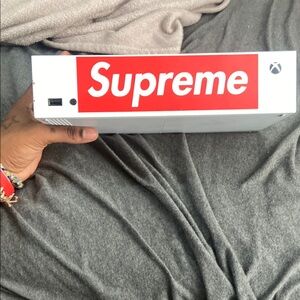 Supreme Xbox Console with Red and White Design